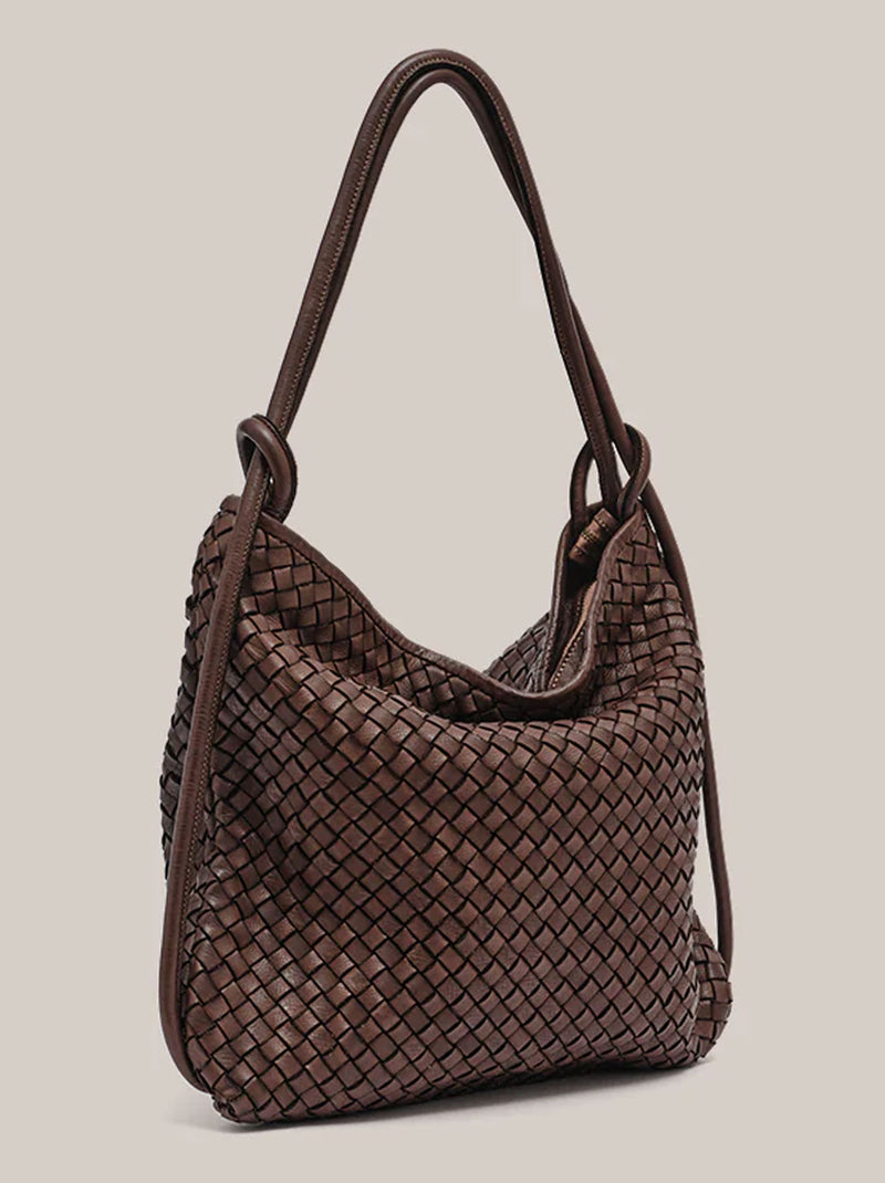 VESTIRSI BELLA WOVEN 2-IN-1 CONVERTIBLE BACKPACK TOTE