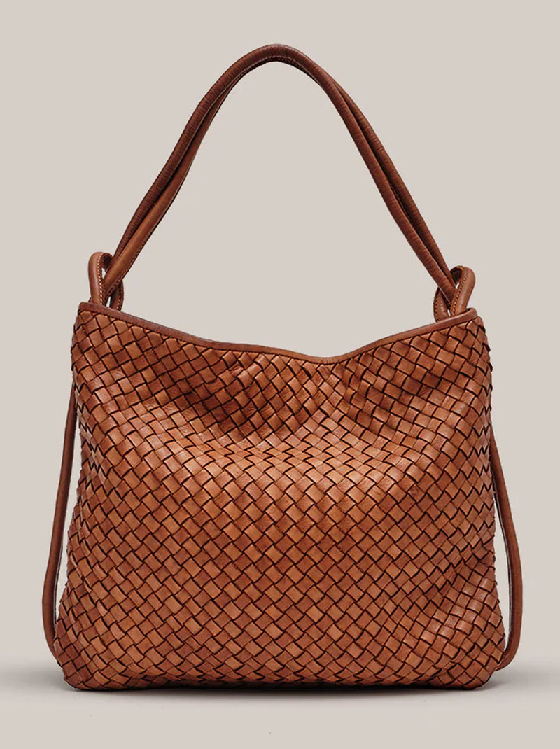 VESTIRSI BELLA WOVEN 2-IN-1 CONVERTIBLE BACKPACK TOTE