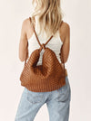 VESTIRSI BELLA WOVEN 2-IN-1 CONVERTIBLE BACKPACK TOTE