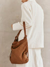 VESTIRSI BELLA WOVEN 2-IN-1 CONVERTIBLE BACKPACK TOTE