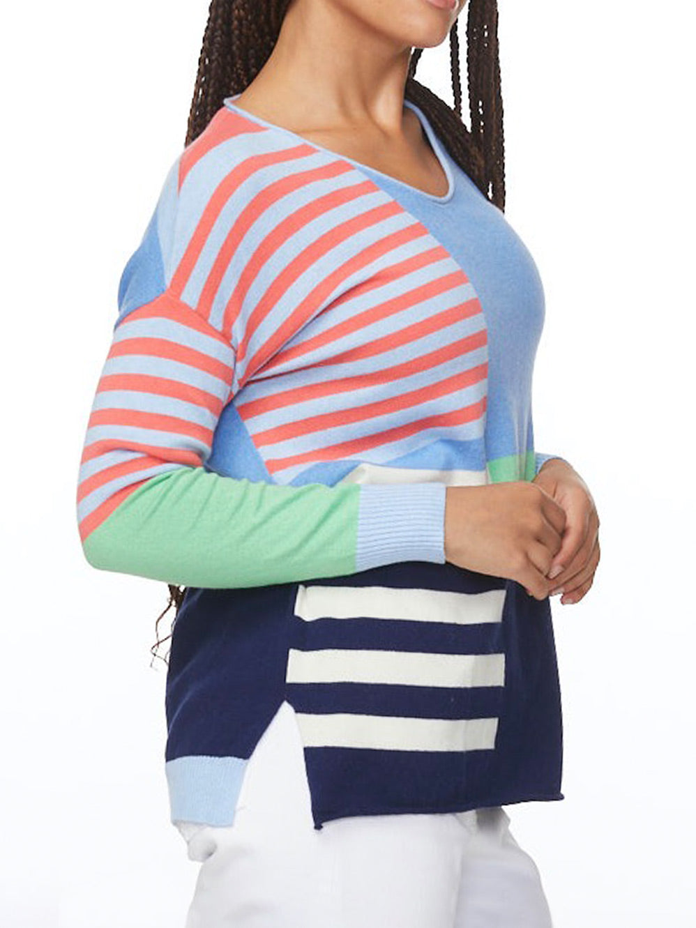 ZAKET & PLOVER COLOUR BLOCK KNIT