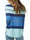 ZAKET & PLOVER VEE NECK COTTON STRIPE