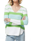 ZAKET & PLOVER VEE NECK COTTON STRIPE