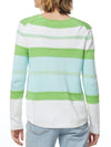 ZAKET & PLOVER VEE NECK COTTON STRIPE