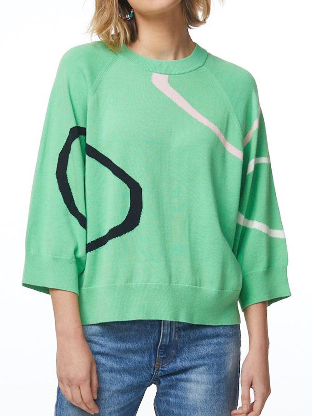 ZAKET & PLOVER ABSTRACT PRINT KNIT