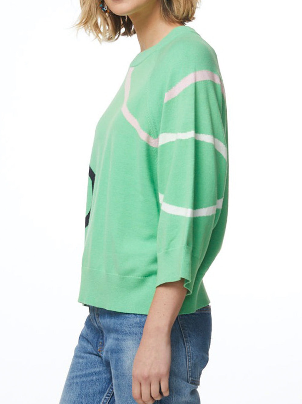 ZAKET & PLOVER ABSTRACT PRINT KNIT