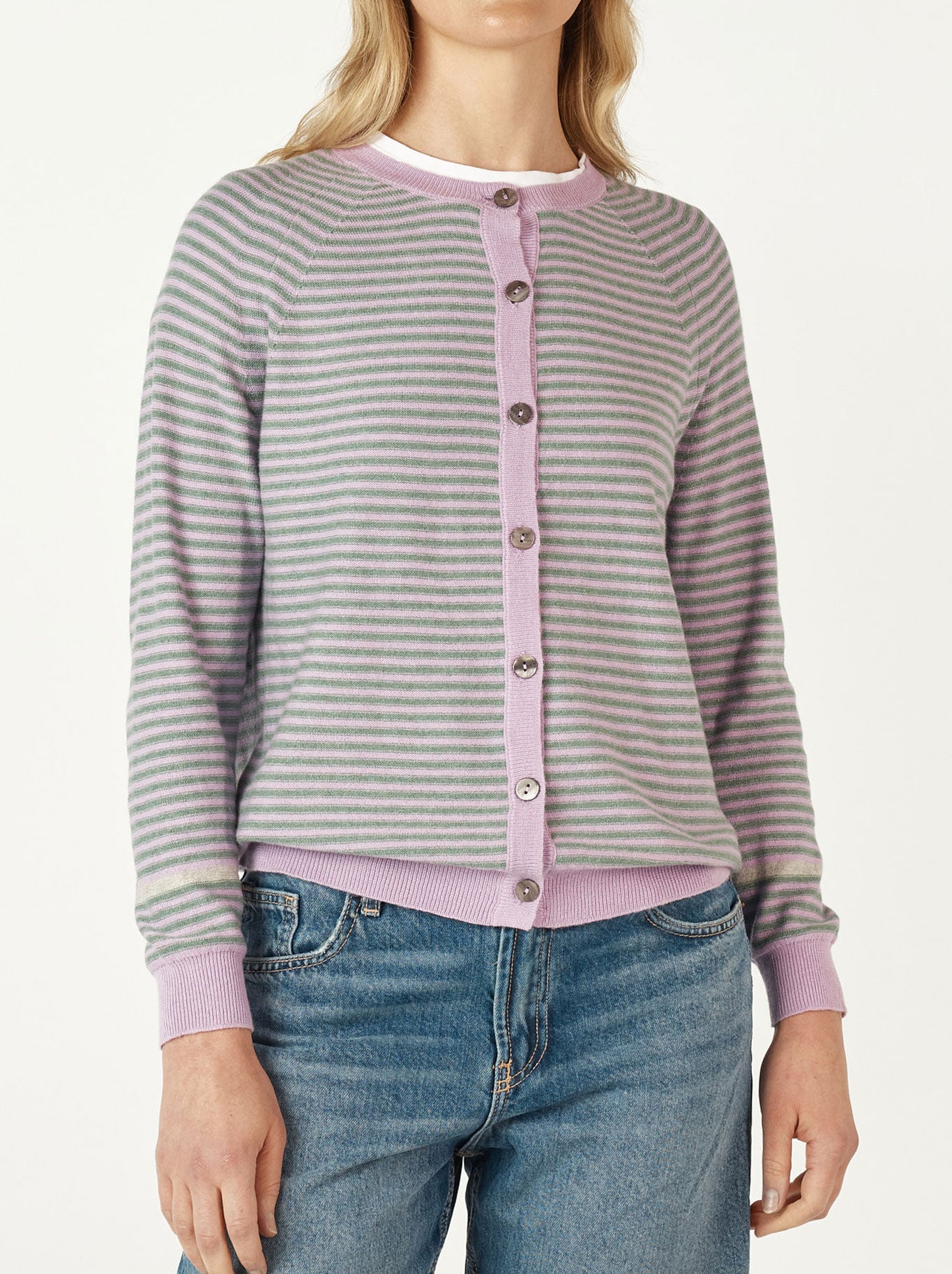ZAKET & PLOVER ESSENTIAL STRIPE CARDI