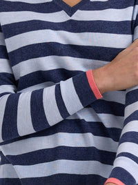 ZAKET & PLOVER ESSENTIAL STRIPE VEE KNIT
