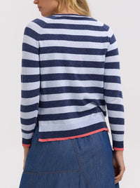 ZAKET & PLOVER ESSENTIAL STRIPE VEE KNIT