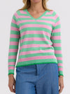 ZAKET & PLOVER ESSENTIAL STRIPE VEE KNIT