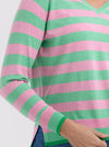 ZAKET & PLOVER ESSENTIAL STRIPE VEE KNIT