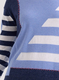 ZAKET & PLOVER HAND WORK INTARSIA JUMPER