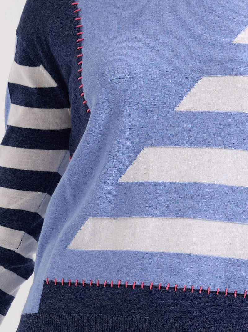 ZAKET & PLOVER HAND WORK INTARSIA JUMPER