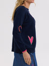 ZAKET & PLOVER INTARSIA HEARTS KNIT