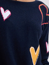 ZAKET & PLOVER INTARSIA HEARTS KNIT