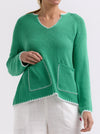 ZAKET & PLOVER HAND WORK TRIM A-LINE KNIT