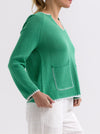 ZAKET & PLOVER HAND WORK TRIM A-LINE KNIT