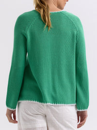 ZAKET & PLOVER HAND WORK TRIM A-LINE KNIT