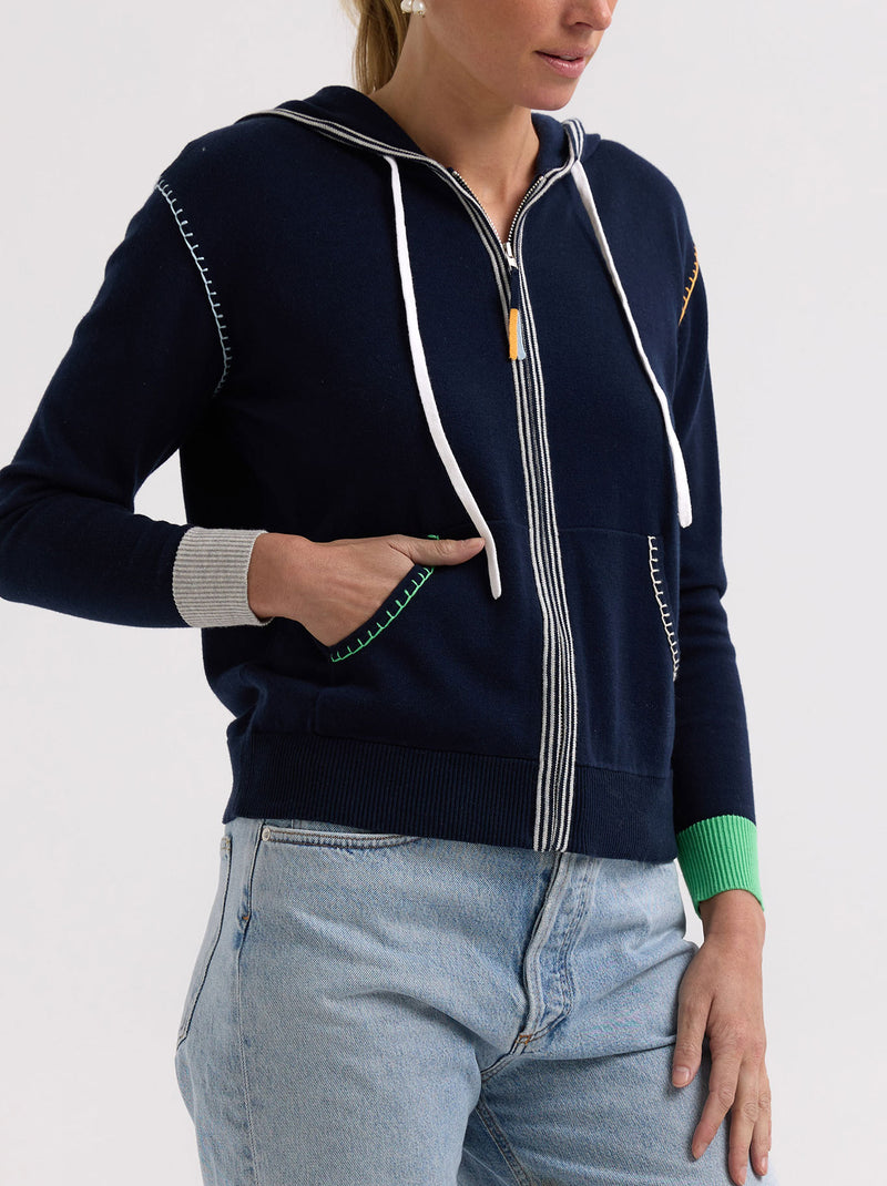ZAKET & PLOVER HEART EMBROIDERY HOODIE