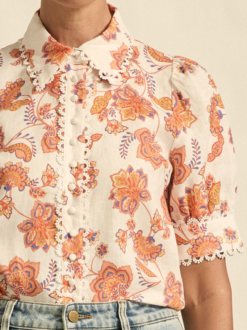 ZOE KRATZMANN TETHER PRINTED TOP