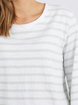 ELM AMELIE STRIPE 3/4 SLEEVE TOP