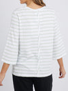 ELM AMELIE STRIPE 3/4 SLEEVE TOP