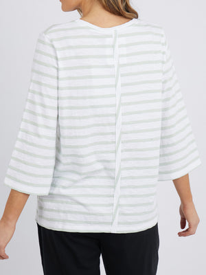 ELM AMELIE STRIPE 3/4 SLEEVE TOP