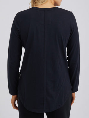 ELM PEACHY LONG SLEEVE V NECK TEE