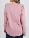 ELM PEACHY LONG SLEEVE V NECK TEE