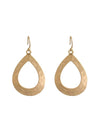 GxG COLLECTIVE LILY HAMMERED TEADROP EARRINGS