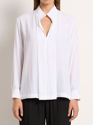 MELA PURDIE BEVEL NECK SHIRT