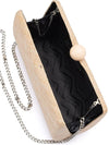 OLGA BERG CECE STRAW WEAVE BOX BAG