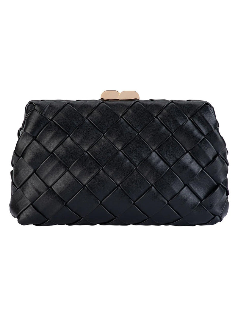 OLGA BERG QUINN WOVEN CLUTCH