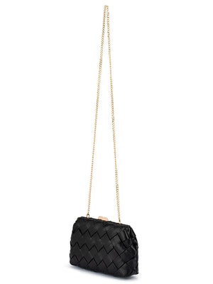OLGA BERG QUINN WOVEN CLUTCH