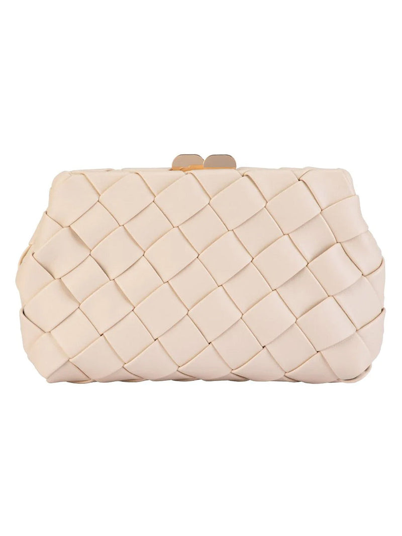 OLGA BERG QUINN WOVEN CLUTCH