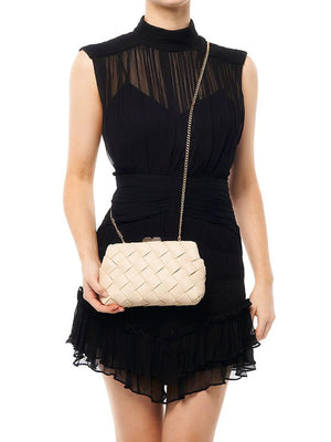 OLGA BERG QUINN WOVEN CLUTCH