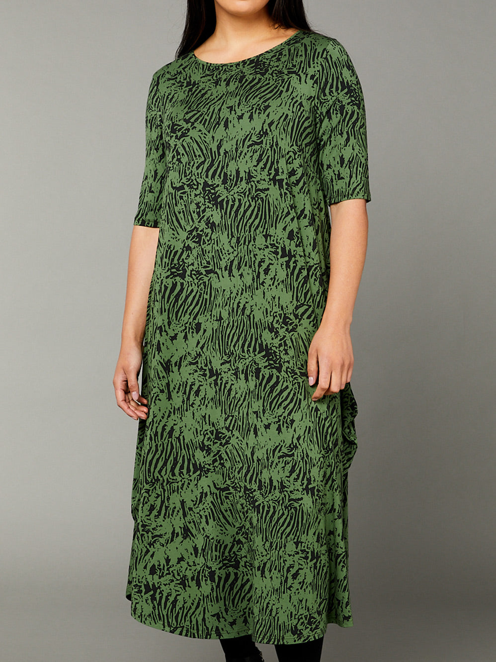 TANI TIGER GREEN TRI DRESS