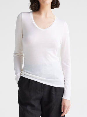 TOORALLIE MERINO V NECK TEE