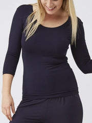 TANI 3/4 Sleeve Scoop Tee